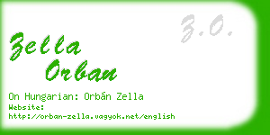 zella orban business card